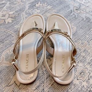 Coach 8.5B cream colored sandals